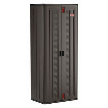 Suncast 72 in 4-Shelf Storage Cabinet Locker for Garage, Black, BMCCPD7204