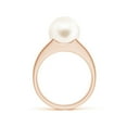 thumbnail image 2 of ANGARA Solitaire Freshwater Cultured Pearl Split Shank Ring in 14K Rose Gold for Women | June Birthstone, Birthday, Anniversary, Jewelry Gift for Women | Pearl Ring, 2 of 9