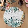thumbnail image 3 of Coastal Green Seaweed Round 13 Inch Placemats Set of 4, Summer Beach Coral Starfish Retro HeatResistant Non Slip Place Mats for Dining Table, Wipeable Braided Kitchen Table Mats for Housewarming, 3 of 9