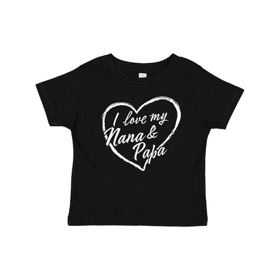 Inktastic I Love My Nana and Papa in White Chalk Heart Boys or Girls Baby T-Shirt