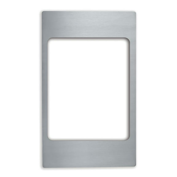Vollrath Miramar Full Size Stainless Steel Template with 1 Large Rectangular Pan Cut-Out - 21 1/8"L x 12 3/4"W