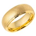 thumbnail image 2 of Tungsten Rings for Men Wedding Bands for Him Womens Wedding Bands for Her 8mm Vermeil Florentine Finish, 2 of 5