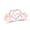 Rose, variant on 10K Rose Gold Round Diamond Heartbeat Mom Nicoles Dream Collection Ring 0.10cttw