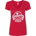 thumbnail image 3 of Inktastic Senior Class of 2026 in White with Graduation Cap Women's V-Neck T-Shirt, 3 of 5