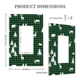 thumbnail image 3 of Disketp Christmas tree green plaid Decorative Light Switch or Outlet Wall Plate with Safety Cover-Style U, 3 of 6