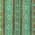 thumbnail image 1 of Ahgly Company Indoor Square Abstract Turquoise Blue Modern Area Rugs, 4' Square, 1 of 4