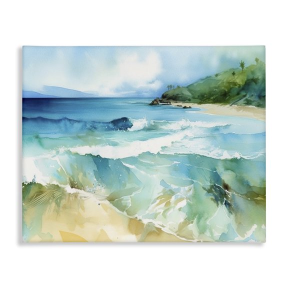 Stupell Industries Tropical Abstract Beach Waves Canvas Art, 20 x 16, by Andrea Haase