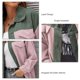 thumbnail image 5 of Camisa Colorblock Otoño Invierno Casual Color Empalme Pana Un Solo Pecho Abrigo De Manga Larga Para Diario Verde Rosa S, 5 of 6