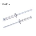 thumbnail image 4 of Unique Bargains 4mm Diameter 20mm Grip Length Silver Tone Aluminum Blind Rivets 120 Pack, 4 of 4