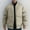 Khaki, variant on Men's Winter Coats Puffer Zip Up Black Jacket Long Sleeve Warm Casual Men's Clothing