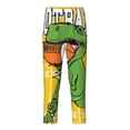thumbnail image 2 of Gukieu T-Rex Playing Football Print Youth Home Trousers, Elastic Waistband with Pockets for Home and Outing, Suitable for Children Aged 5-16-Medium, 2 of 6