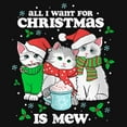 thumbnail image 2 of Girl's Lost Gods All I Want for Christmas Is Mew  Graphic Tee Black Small, 2 of 4