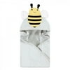 Hudson Baby Unisex Baby Cotton Animal Face Hooded Towel, Bee, One Size