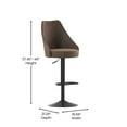 thumbnail image 4 of Flash Furniture Bucket Seat Adjustable Height Tufted Back Bar Stools, Brown (Set of 2), 4 of 4