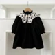 thumbnail image 1 of Korean Sisters Dress Spring Autumn Baby Girls Retro Bodysuit Girls' Floral Big Lapel Puff Sleeve Dress Cute Toddler One Piece, 1 of 6