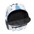 thumbnail image 6 of FORMRS School Backpack with Front Zippered Pocket 12" Student Travel Daypack, Blue Simple Cartoon Snowmen, 6 of 6