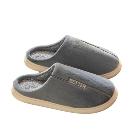 

Fesfesfes Women’S Dress Shoes Cotton Slippers Women Fall And Winter Home Casual Couple Indoor Household Soft Soles Warm Wear Resistance Slippers Men 10-10.5(44-45)