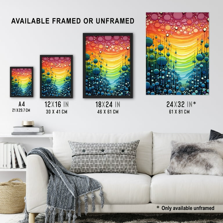 Abstract high quality Art, Art Prints, Premium Framed Vertical Poster