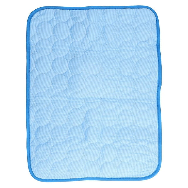 Pet Cooling Mat, Breathable Foldable Pet Bed for Small Medium Large Dogs Cats Blue S (50 x 40 cm)