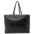 thumbnail image 6 of Pre-Owned Valentino Garavani Rockstud Leather Shopper Tote Bag Black, 6 of 14