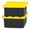 Black, variant on HOMZ 2-Pack Durabilt, Heavy Duty Plastic Storage Bins with Lids, 15 Gallon, Black/Yellow - Stackable Container Boxes for Home, Attic, and Garage Organization
