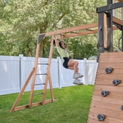 Backyard Discovery Rosewood Falls Cedar Wood Swing Set, Monkey Bars, Clubhouse, Crows Nest