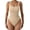 Beige, variant on Women Sexy Ribbed Bodysuit Seamless Sleeveless Square Neck Tank Top Shapewear