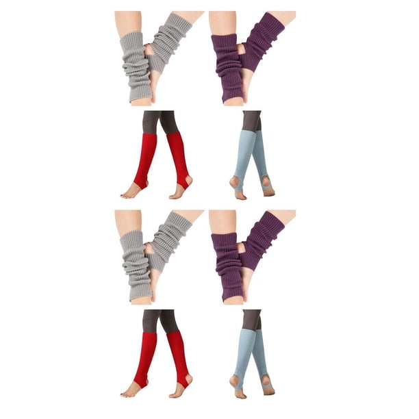 Calcetines de baile latino Minnieouse 2Conjunto Rosa calentador de piernas elástico