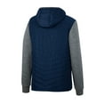 thumbnail image 3 of Men's Colosseum Navy/Charcoal Notre Dame Fighting Irish Course Herringbone Full-Zip Hoodie, 3 of 3