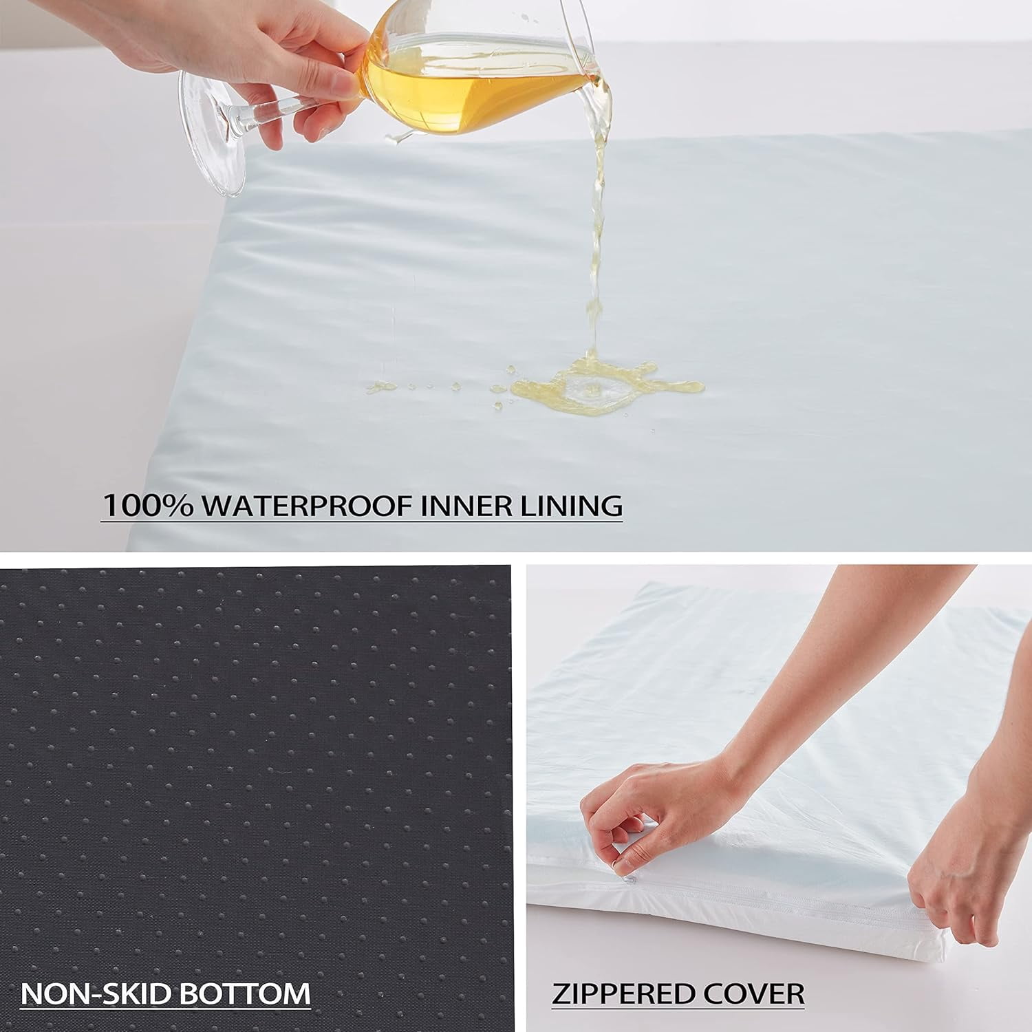 Orthopedic Big Dog Beds for Extra Large Dogs, XXL Memory Foam Washable Dog Bed with Waterproof Liner and Cooling Gel Mattress, Comfy Dog Crate Pad Fits up to 150 lbs Pets