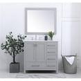 thumbnail image 6 of Elegant Decor Irene 36" Solid Wood and Stone Single Bathroom Vanity in Gray, 6 of 7