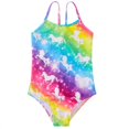 thumbnail image 1 of Girls One Piece Swimsuits Bathing Suits For Kids Cross Back Swimwear Beach Summer Swim Suits For 3-10 Years,110cm, 1 of 4
