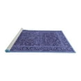 thumbnail image 2 of Ahgly Company Machine Washable Indoor Round Persian Blue Traditional Area Rugs, 3' Round, 2 of 4