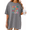 2-Grey, variant on Cozymy Ladies Minimalist Text Print T-Shirt Bold Slogan Graphic Tee Round Neck Short Sleeve Versatile Casual Shirt for Daily Wear