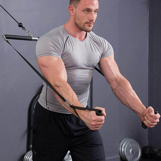 Tricep Rope Straight Bar Cable Machine Equipment Fitness for Handle Grip Pully Pull Rowing Machine