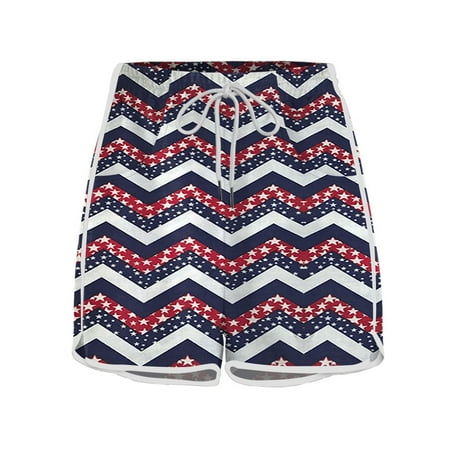

Moukie Women Independence Day Casual Sports Yoga Loose Printed Mid Waist Drawstring