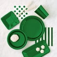 thumbnail image 2 of Foil Striped Paper Lunch Napkins, Green, 16ct, 2 of 2