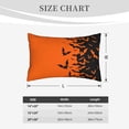 thumbnail image 4 of Sikiie Halloween Bats Print Plush Pillow Cover, Wrinkle-proof and Stain-resistant Pillow Protector without Pillow Core, Home Decoration-14"x20", 4 of 6