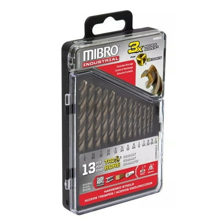 Mibro 499531 Cobalt Tri-Bore Drill Bit Set 13-Pieces