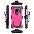 thumbnail image 2 of GoldCherry for Samsung Galaxy S9 Plus Case,Heavy Duty Shockproof Full Body Protection Rugged Hybrid Case Cover with Swivel Belt Clip and Kickstand for Samsung Galaxy S9 Plus(Pink), 2 of 8