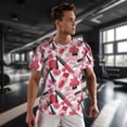 thumbnail image 3 of Wukai Makeup Print Men's Short-Sleeved Mesh T-Shirt,Quick-Dry Short Sleeve Workout T-Shirt-Large, 3 of 8
