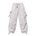 thumbnail image 4 of Leesechin Men's Baggy Cargo Pants Trendy Casual Parachute Pant Loose Fit Harem Joggers with Pockets for Streetwear, 4 of 7