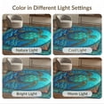thumbnail image 7 of ODIKA Teal Stained Ocean Mosaic Entryway Beachy Cherry Nautical Turtle Refined Foldable Easy Care for Queen Size Bedroom, Under Bed, Master Suite, 7 of 7