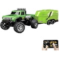 thumbnail image 1 of Mini RC Monster Truck, 1/64 Scale Rc Monster Truck, Rc Semi Trucks with Trailer & Remote Control, 3-Speed Speed/Steering Adjustable & Rechargeable, 1 of 7