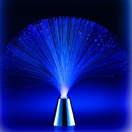 Battery-Operated Blue LED Fiber Lamp with Chrome Base, The ever popular ...