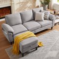 thumbnail image 1 of Jarenie Chireca 72" Futon Sofa Bed, Convertible Futon Couch with Adjustable Backrest, Modern Corduroy Futon Sleeper Sofa for Small Spaces, Living Room, Office, Lighetgrey, 1 of 7