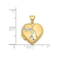 thumbnail image 2 of Footprints Heart Locket Pendant Necklace in 14K Yellow Gold with Chain, 2 of 4