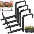 thumbnail image 1 of SURJDE Window Box Brackets, Planter Box Brackets 4Pcs Heavy Duty Adjustable Bracket Solid Metal Window Box Brackets for Railing Wall Balcony Garden, 1 of 7
