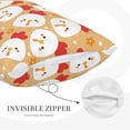 thumbnail image 2 of Plush Throw Pillow Covers, Cartoon Chicken Pillow Cases with Invisible Zipper, Breathable Microfiber Pillow Cases Standard Size for Sleeping Bedroom Sofa Living Room 14x20, 2 of 5