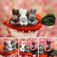 thumbnail image 4 of Easter Saving Feltree Easter Decorations Toys Unzip the rabbit doll toy：3 bunnies in carrot purse Easter Gift, 4 of 8